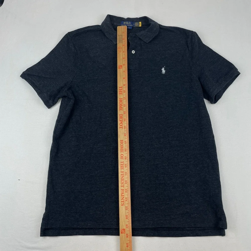 Polo Ralph Lauren Mens Classic Fit Short Sleeve Polo Shirt Gray Heather Large